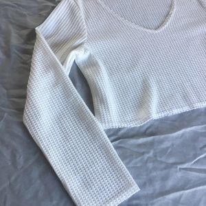 Cropped White long sleeved